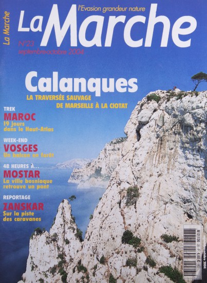 Couverture du magazine La Marche. Les calanques