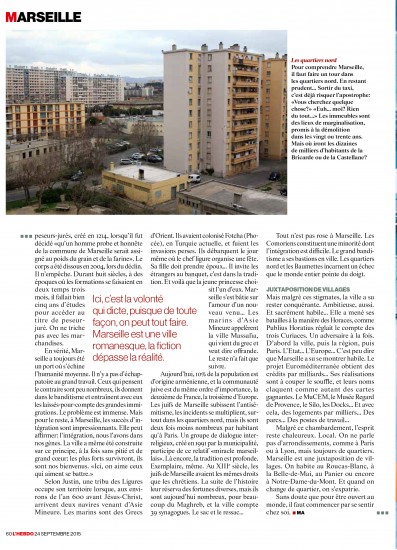 Magazine L'Hebdo - Suisse - 24 septembre 2015 - dossier Marseille