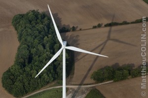 France, Meuse (55) parc éolien de Bonnet-Houdelaincourt. 18 éoliennes Vestas V90 de 125m de haut pour une puissance totale de 36 MW alimentent 33 000 personnes.