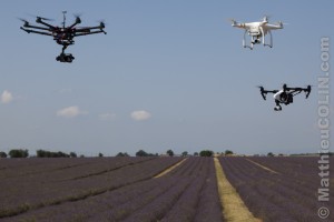 France, Alpes-de-Haute-Provence (04), escadrille de 3 drones homologués par la DGAC, drone Dji, S900, Phantom et Inspire pour la photo et la vidéo 4K professionnelle