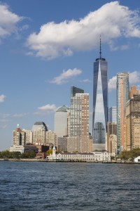 Etats-Unis, New York, Manhattan, la skyline du Financial District, One World Trade Center (1WTC)