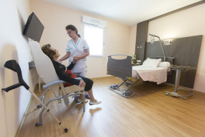 France, Bouches-du-Rhône (13), Marseille,  clinique Madeleine Remuzat, établissement de soins de suite et de réadaptation pour les patients âgés