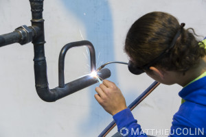 France, Bouches-du-Rhône (13), Aix-en-Provence, Aix-Les-Milles CFA BTP (Centre de Formation d'Apprentis Bâtiment Travaux Publics) d'Aix en Provence, soudure