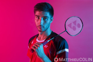France, Bouches-du-Rhône (13), Fos-sur-Mer,   portrait de Toma Junior Popov,  joueur de Badminton, Yonex