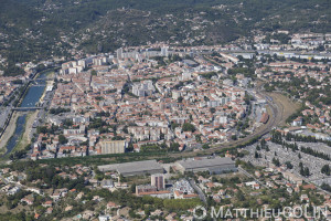 France, Gard (30), Alès (vue aérienne)