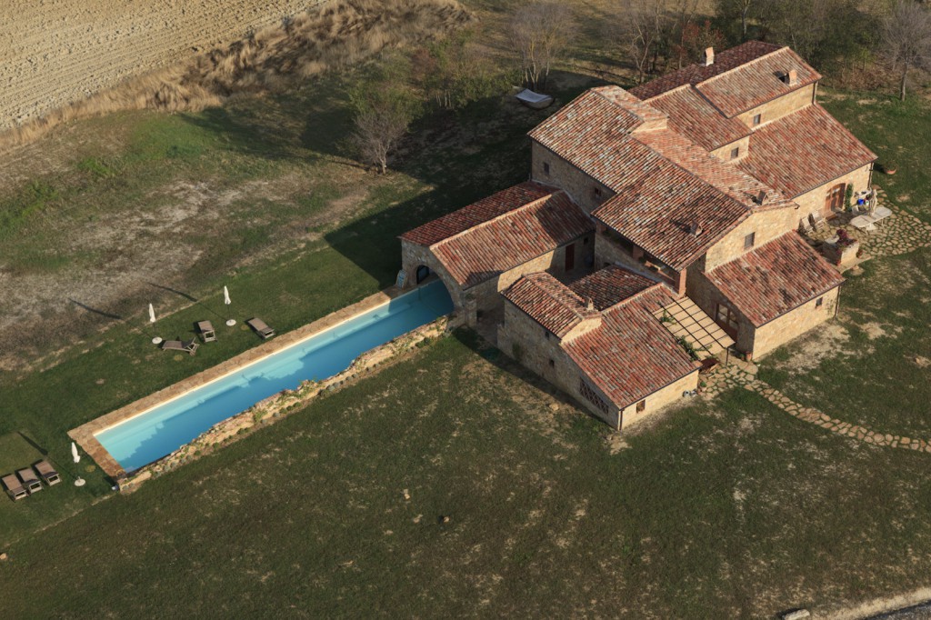 Vue aérienne – Hôtel, villa, château — Toscane