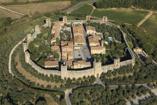 Vue aérienne – Village — Monteriggioni