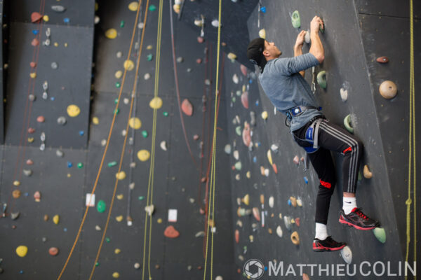 Mur d’escalade en salle