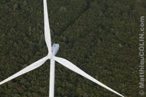 France, Meuse (55) parc éolien de Bonnet-Houdelaincourt. 18 éoliennes Vestas V90 de 125m de haut pour une puissance totale de 36 MW alimentent 33 000 personnes.