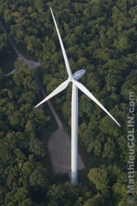 France, Meuse (55) parc éolien de Bonnet-Houdelaincourt. 18 éoliennes Vestas V90 de 125m de haut pour une puissance totale de 36 MW alimentent 33 000 personnes.