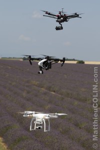 France, Alpes-de-Haute-Provence (04), escadrille de 3 drones homologués par la DGAC, drone Dji, S900, Phantom et Inspire pour la photo et la vidéo 4K professionnelle