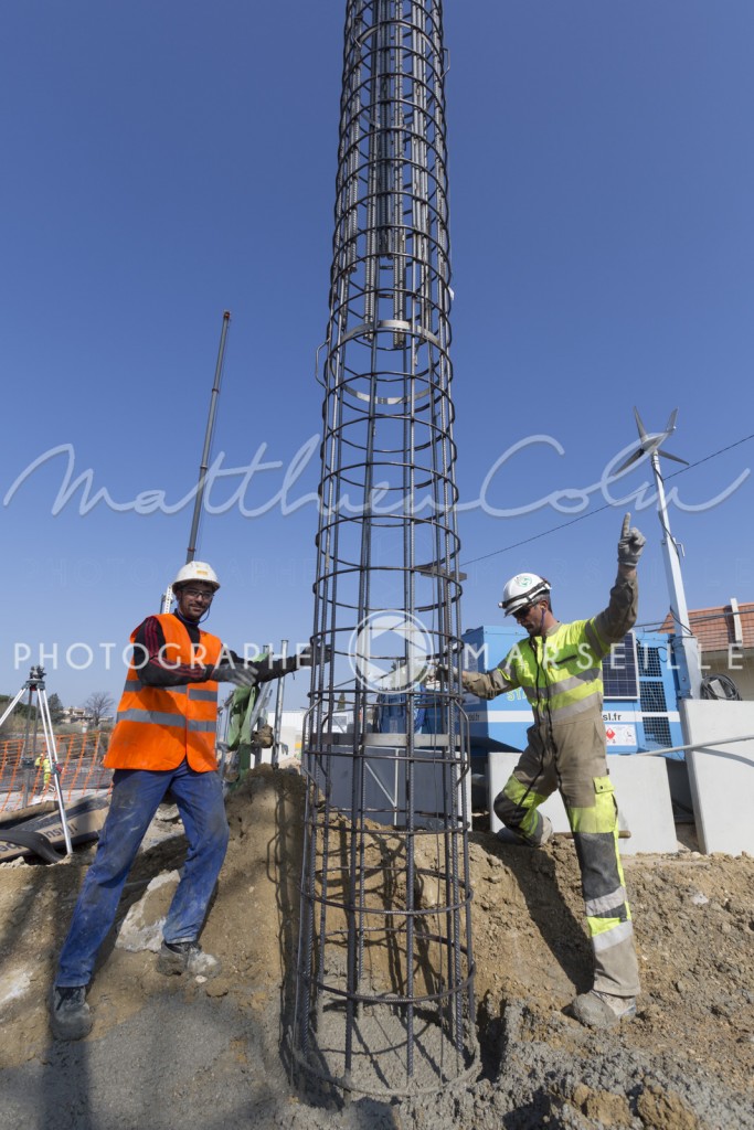 France, Bouches-du-Rhône, Marseille, travaux de la rocade L2 ou A507 contournement de 11 km reliant l'A7 à l'A50