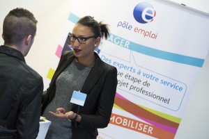 France, Bouches-du-Rhône, Marseille, Parc Chanot, palais des congrès et des expositions, salon forum de recrutement, Job Rencontres organisé par le magazine l'Express, stand Pole Emploi