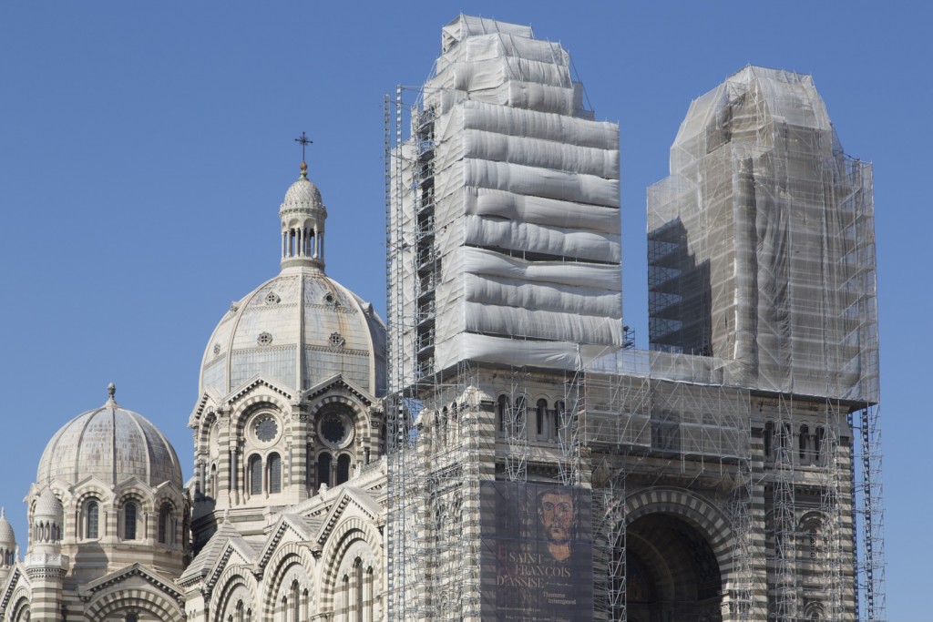 Rénovation de la Major à Marseille vue par drone