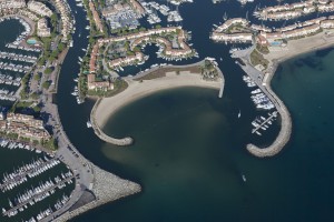 France, Var (83), golfe de Saint-Tropez, marina de la cité lacustre de Port Grimaud (vue aérienne)