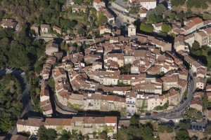 France, Var (83), golfe de Saint-Tropez, presqu'ile de Saint-Tropez, village de Ramatuelle (Vue aérienne)