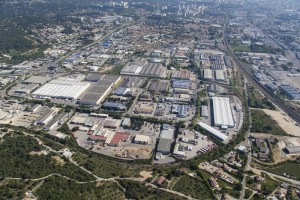 France, Gard (30), Nîmes, zone industrielle de Nimes  (vue aérienne)