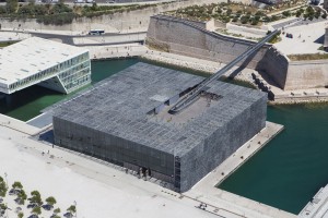 rance, Bouches-du-Rhone (13), J4, Mucem ou Musée des Civilisations de l'Europe et de la Méditerranée, architecte Rudy Ricciotti et Roland Carta (vue aérienne)