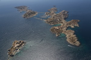 France, Bouches-du-Rhone (13),  Marseille, Archipel du Frioul et château d'If (vue aérienne)