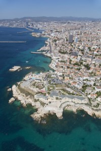 France, Bouches-du-Rhone (13),  Marseille,  7 ème arrondissement, quartier d'Endoume, pointe d'Endoume (vue aérienne)