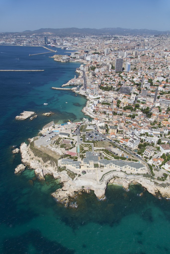 France, Bouches-du-Rhone (13), Marseille, 7 ème arrondissement, quartier d'Endoume, pointe d'Endoume (vue aérienne)