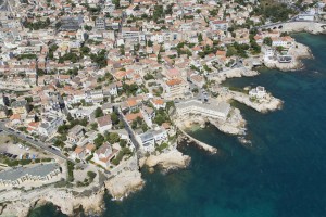 France, Bouches-du-Rhone (13),  Marseille,  7 ème arrondissement, quartier d'Endoume, Pointe d'Endoume (vue aérienne)