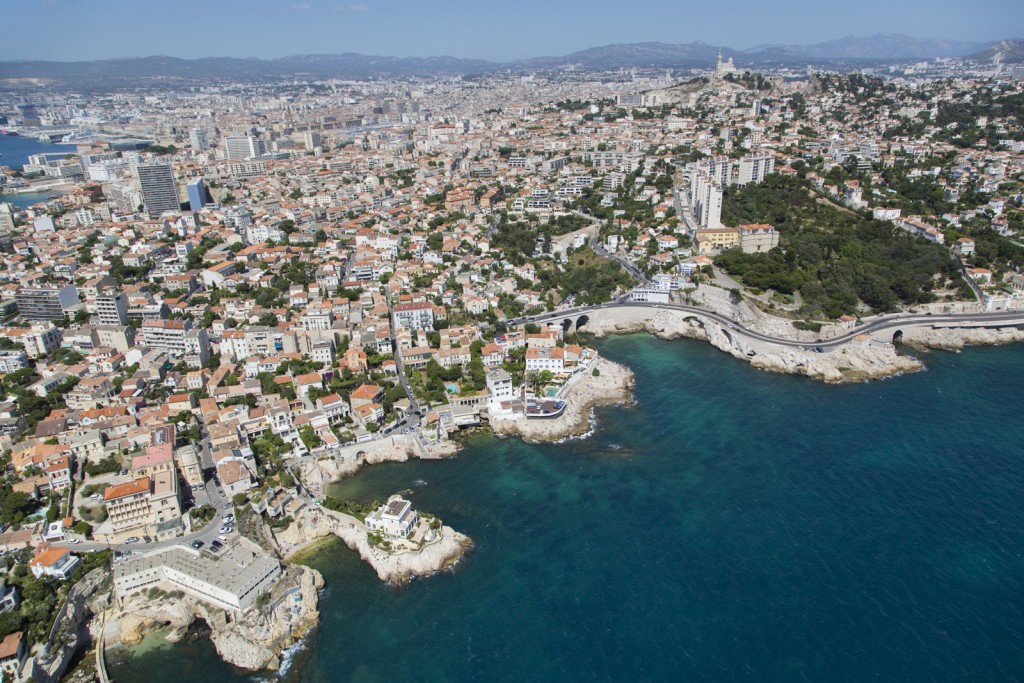 Marseille, 7 ème arrondissement, quartier d'Endoume, hotel et restaurant le Petit Nice, la corniche du président Kennedy