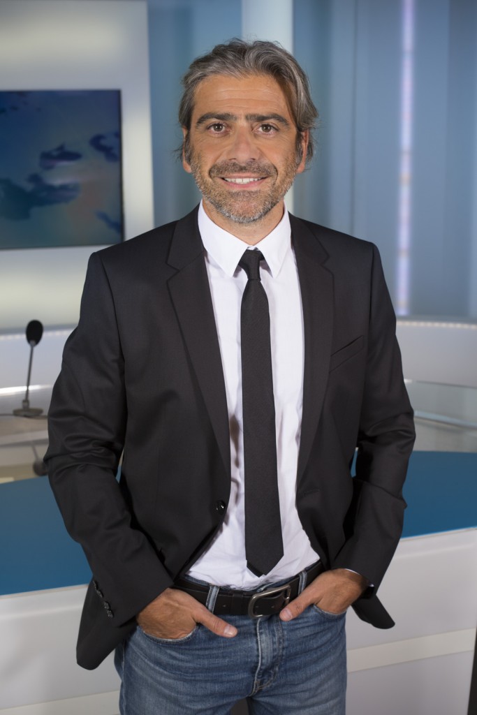 France, Bouches-du-Rhône (13), Marseille, France 3 Méditerranée, portrait du journaliste Olivier Gerbi