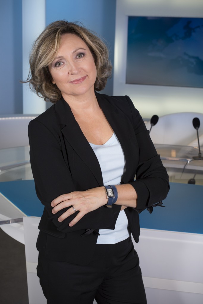 France, Bouches-du-Rhône (13), Marseille, France 3 Méditerranée, portrait de la journaliste Sylvie Depierre