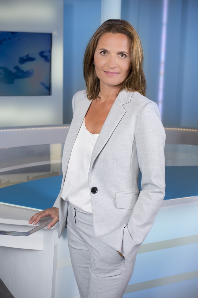 France, Bouches-du-Rhône (13), Marseille, France 3 Méditerranée, portrait de la journaliste Muriel Gensse