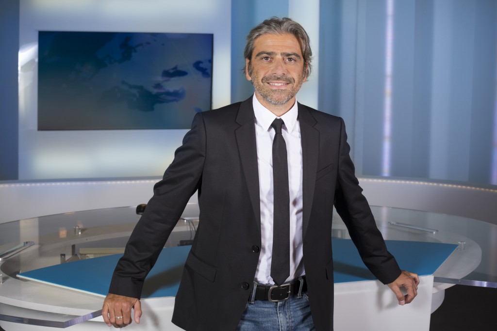 France, Bouches-du-Rhône (13), Marseille, France 3 Méditerranée, portrait du journaliste Olivier Gerbi