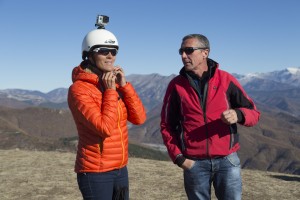 France, Alpes-de-Haute-Provence (04), Dignes-les-Bains, tournage de l'émission chroniques méditerranéennes avec la présentatrice Nathalie Simon