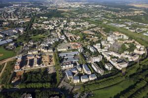 France, Yvelines (78), Trappes en Yvelines, plaine de Neauphle (vue aerienne)