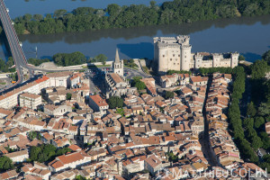 France, Bouches-du-Rhône (13), Tarascon (vue aérienne)