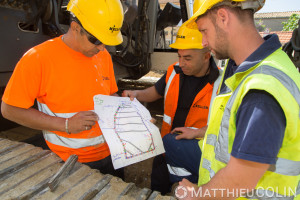 France, Var (83), Saint Tropez, chantier Keller, fondations spéciales