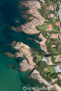 France. Corse du Sud (2A), golfe de Sagone, commune de Coggia, Témoli  (vue aérienne)