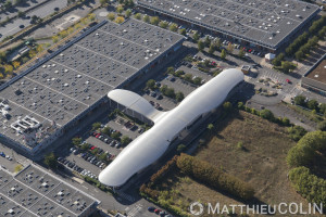 France, Val de Marne (94), Fresnes, centre commercial la Ceriseraie  (vue aérienne)