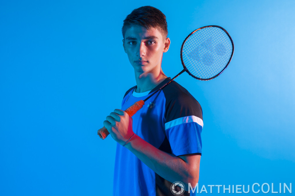 France, Bouches-du-Rhône (13), Fos-sur-Mer, portrait de Christo Popov, joueur de Badminton, Yonex