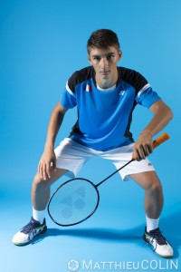 France, Bouches-du-Rhône (13), Fos-sur-Mer,   portrait de Christo Popov,  joueur de Badminton, Yonex