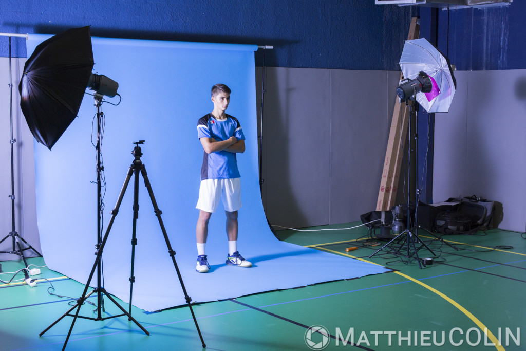 France, Bouches-du-Rhône (13), Fos-sur-Mer, portrait de Christo Popov, joueur de Badminton, Yonex