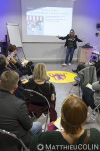 France, Bouches-du-Rhône, Marseille, Dev Up, journée organisée par Initiative Provence alpes Côte d'Azur à l'Hôtel de Région Sud pour aider les entrepreneurs. Business meeting, coaching, temoignage de dirigeant d'entreprises. Atelier