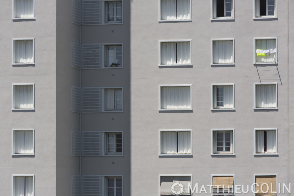 Marseille, le grand et le petit Trioulet, résidence de logement social gérée par 13 Habitat et rénovée par STO facade