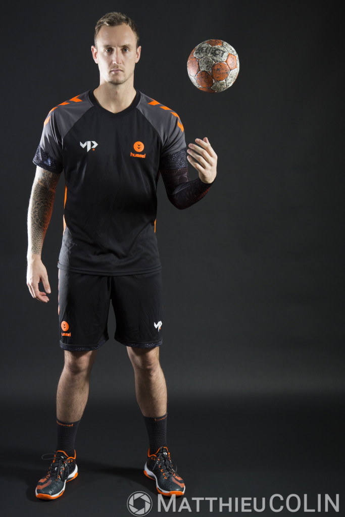 Montpellier Handball, MHB, le joeur Valentin Porte, aillier ou arrière droit champion du monde, avec l'équipe de France