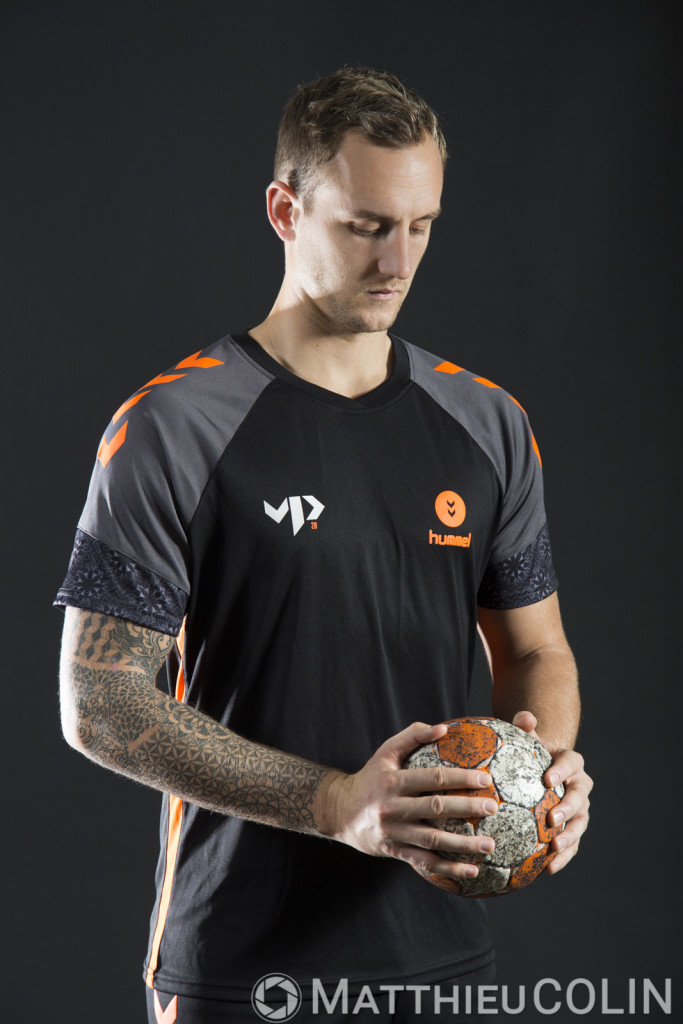 Montpellier Handball, MHB, le joeur Valentin Porte, aillier ou arrière droit champion du monde, avec l'équipe de France