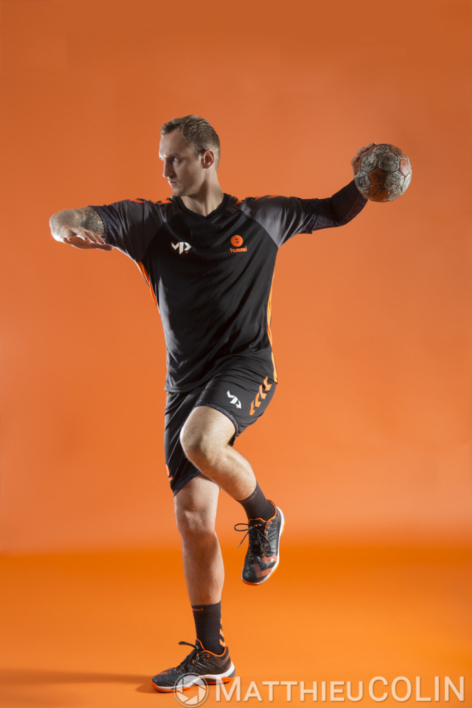 Montpellier Handball, MHB, le joeur Valentin Porte, aillier ou arrière droit champion du monde, avec l'équipe de France