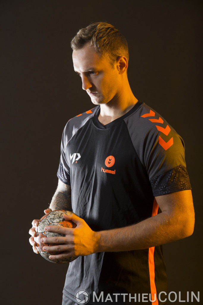 Montpellier Handball, MHB, le joeur Valentin Porte, aillier ou arrière droit champion du monde, avec l'équipe de France
