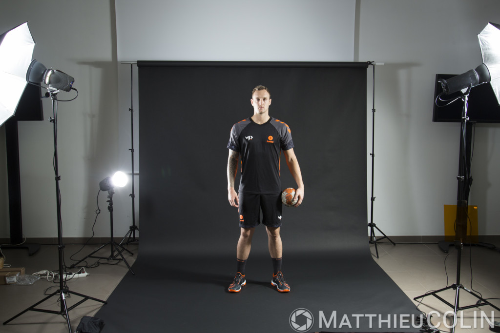 Montpellier Handball, MHB, le joeur Valentin Porte, aillier ou arrière droit champion du monde, avec l'équipe de France