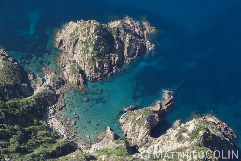 Piana, golfe de Topiti, Castellacciu (vue aérienne)