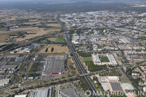 France, Gard (30), Nîmes, Stade des Costières (vue aérienne)