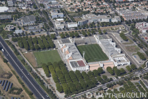 France, Gard (30), Nîmes, Stade des Costières (vue aérienne)